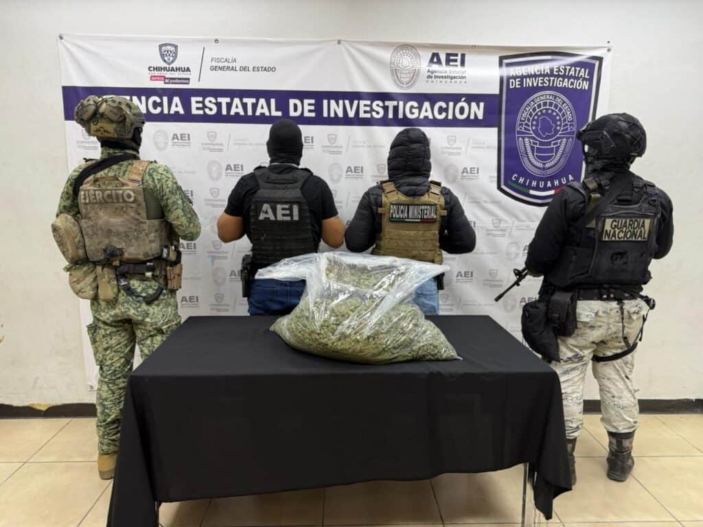 Asegura COE más de 10 kilos de marihuana en Cd. Juárez
