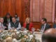 Maru Campos encabeza brindis navideño con miembros de su Gabinete