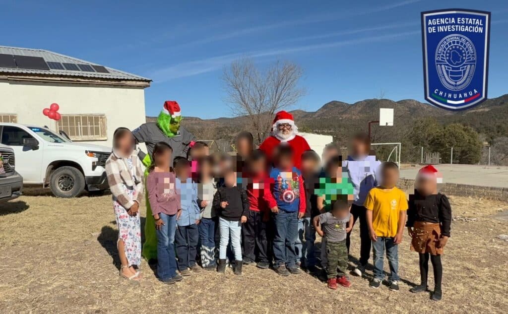 Realiza GOECHI posada navideña para niñas y niños de prescolar y primaria del Ejido Altamirano, en Janos