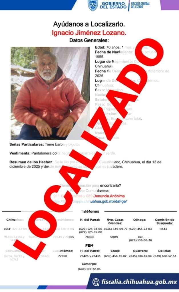 Localizan a salvo a cuatro personas reportadas desaparecidas