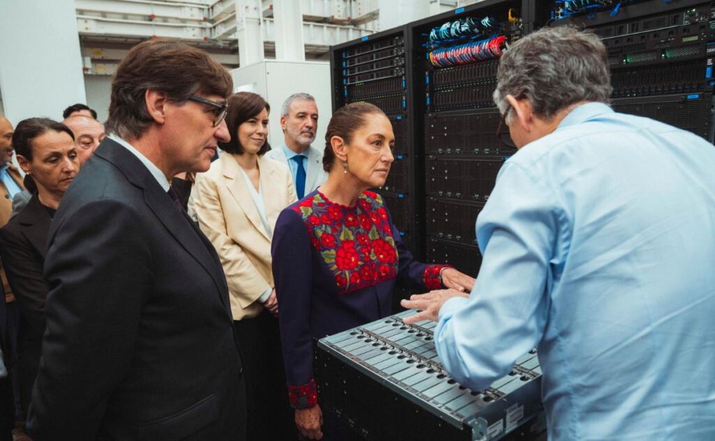 Sheinbaum conoce una de las súpercomputadoras más potentes de Europa