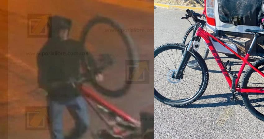 Roban bicicleta en fraccionamiento privado tras aprovechar apertura del portón