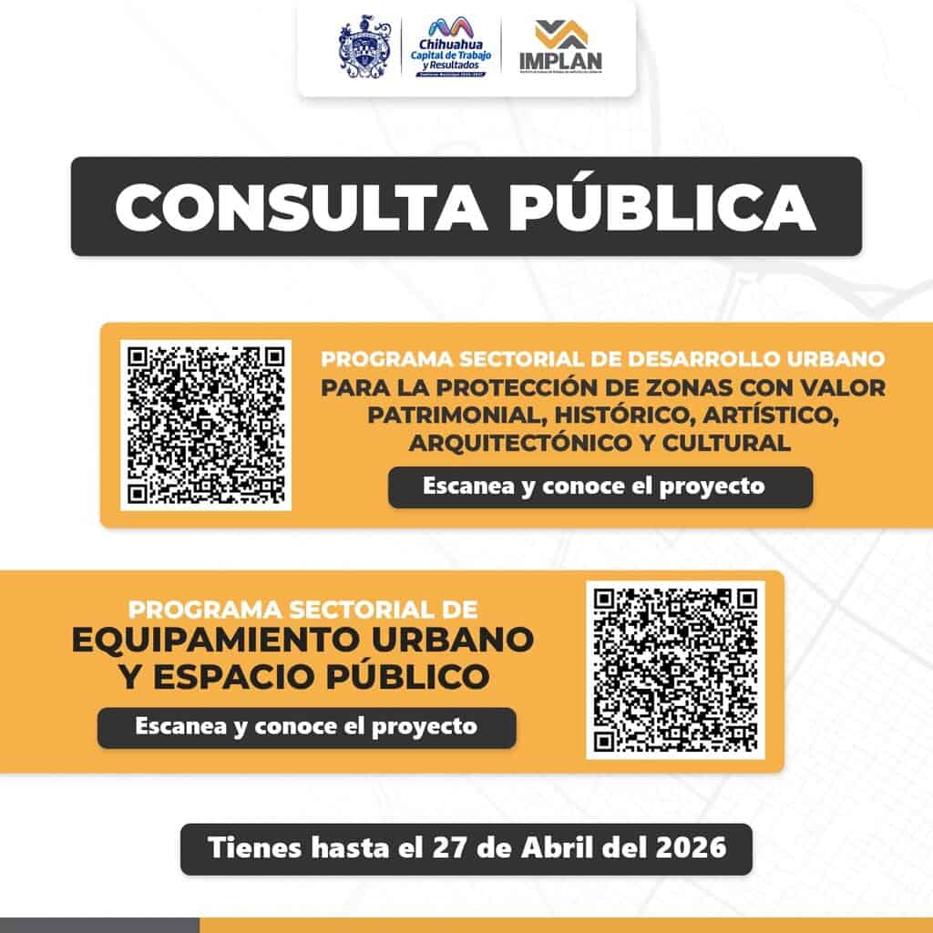 Conoce cómo participar en consulta pública del programa de patrimonio y del sectorial de equipamiento urbano y espacio público