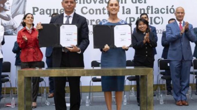 sheinbaum-y-sector-empresarial-renuevan-el-pacic-canasta-basica-se-mantiene-en-910-pesos.jpg Sheinbaum y sector empresarial renuevan el PACIC: Canasta básica se mantiene en 910 pesos