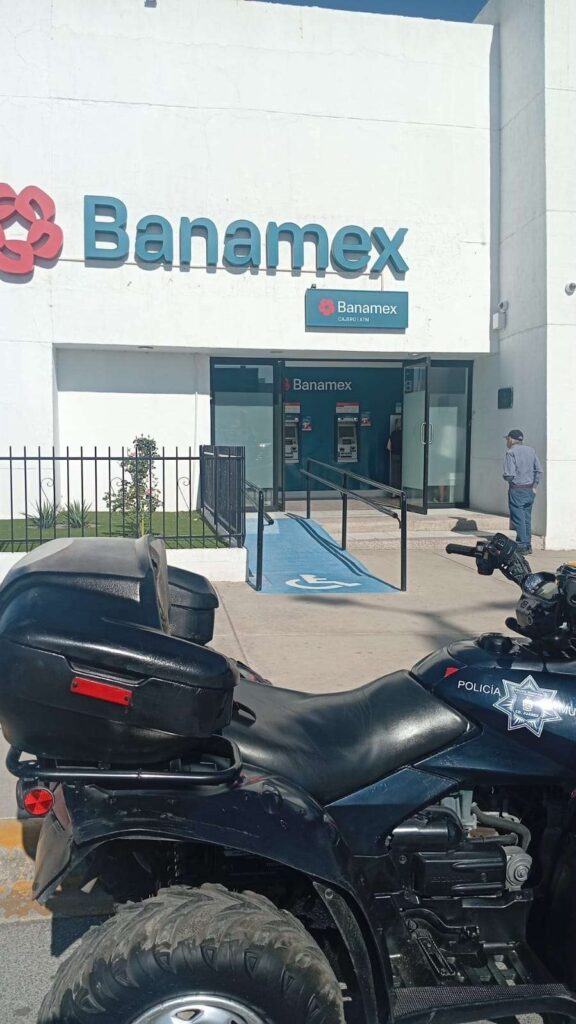 Refuerza Policía Municipal vigilancia en instituciones bancarias